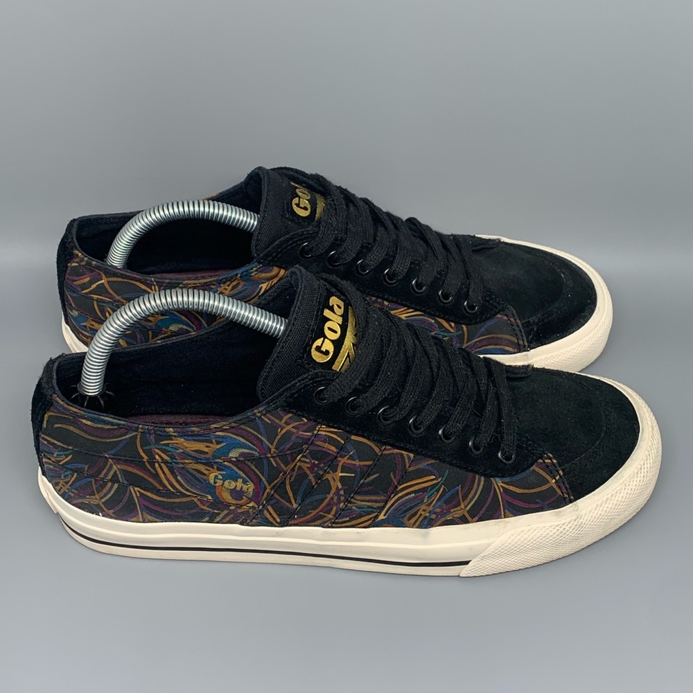 Gola Black with Colorful Pattern Athletic Shoes